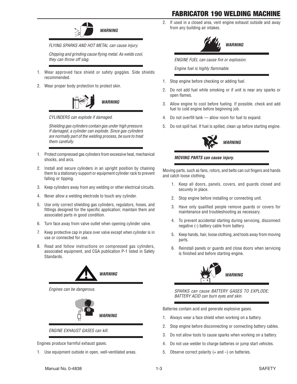 Fabricator 190 welding machine | Tweco 190 MIG Thermal Arc Fabricator User Manual | Page 9 / 64