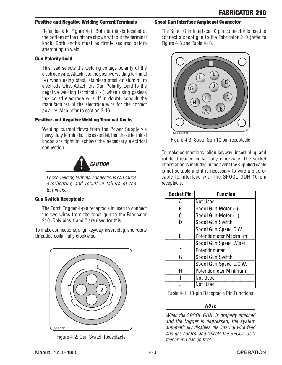 Fabricator 210 | Tweco 210 MIG Thermal Arc Fabricator User Manual | Page 41 / 72