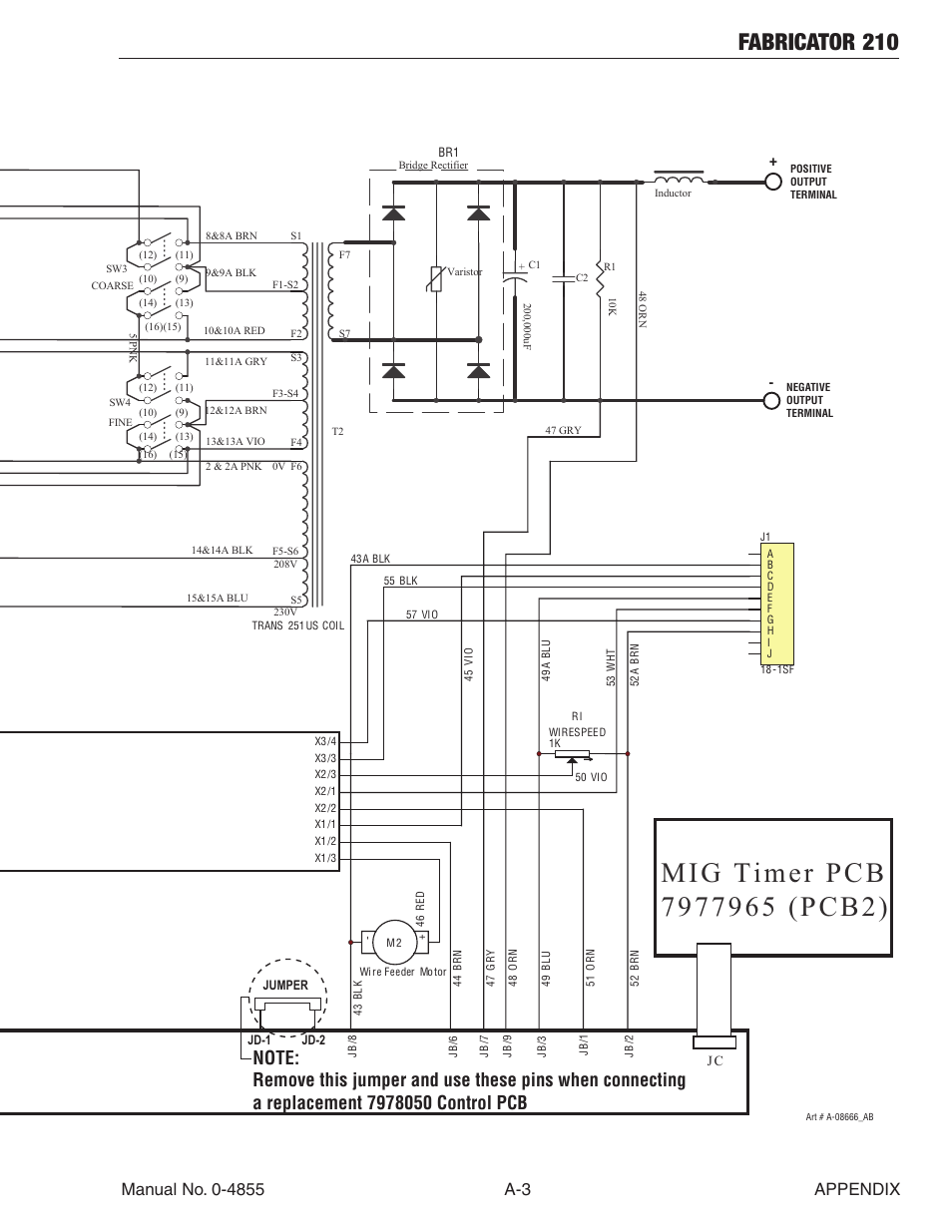 Fabricator 210 | Tweco 210 MIG Thermal Arc Fabricator User Manual | Page 65 / 72