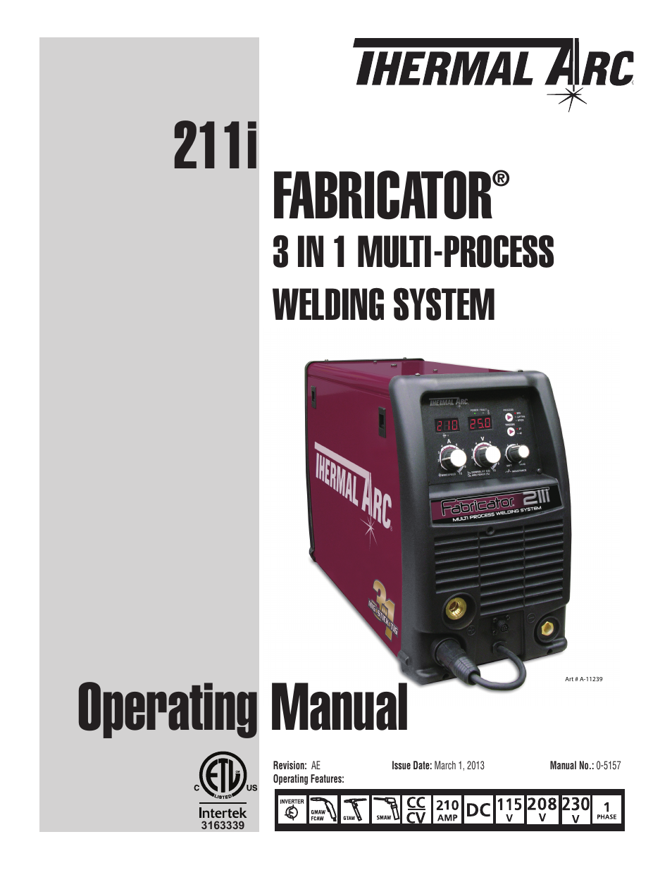 Tweco 211i Thermal Arc Fabricator User Manual | 96 pages