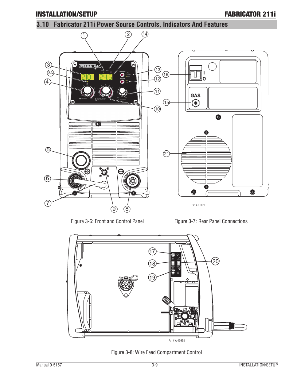 Installation/setup fabricator 211i, 17 figure 3-8: wire feed compartment control | Tweco 211i Thermal Arc Fabricator User Manual | Page 41 / 96