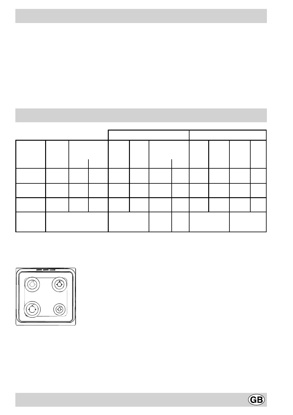 Burner and nozzle specifications | Indesit K6G52S/R User Manual | Page 17 / 40