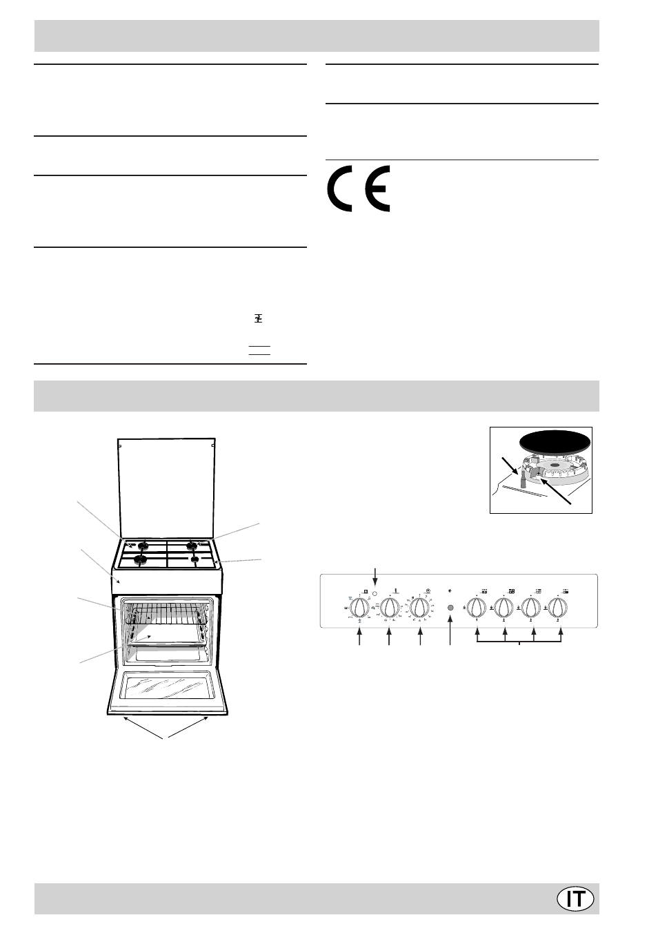 Caratteristiche tecniche, La cucina con forno multifunzione | Indesit K6G52S/R User Manual | Page 7 / 40