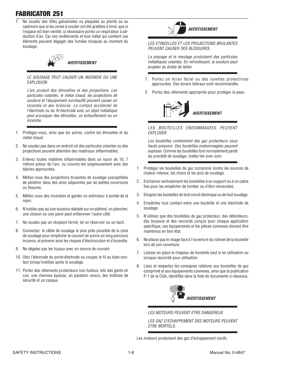 Fabricator 251 | Tweco 251 Thermal Arc Fabricator User Manual | Page 14 / 72