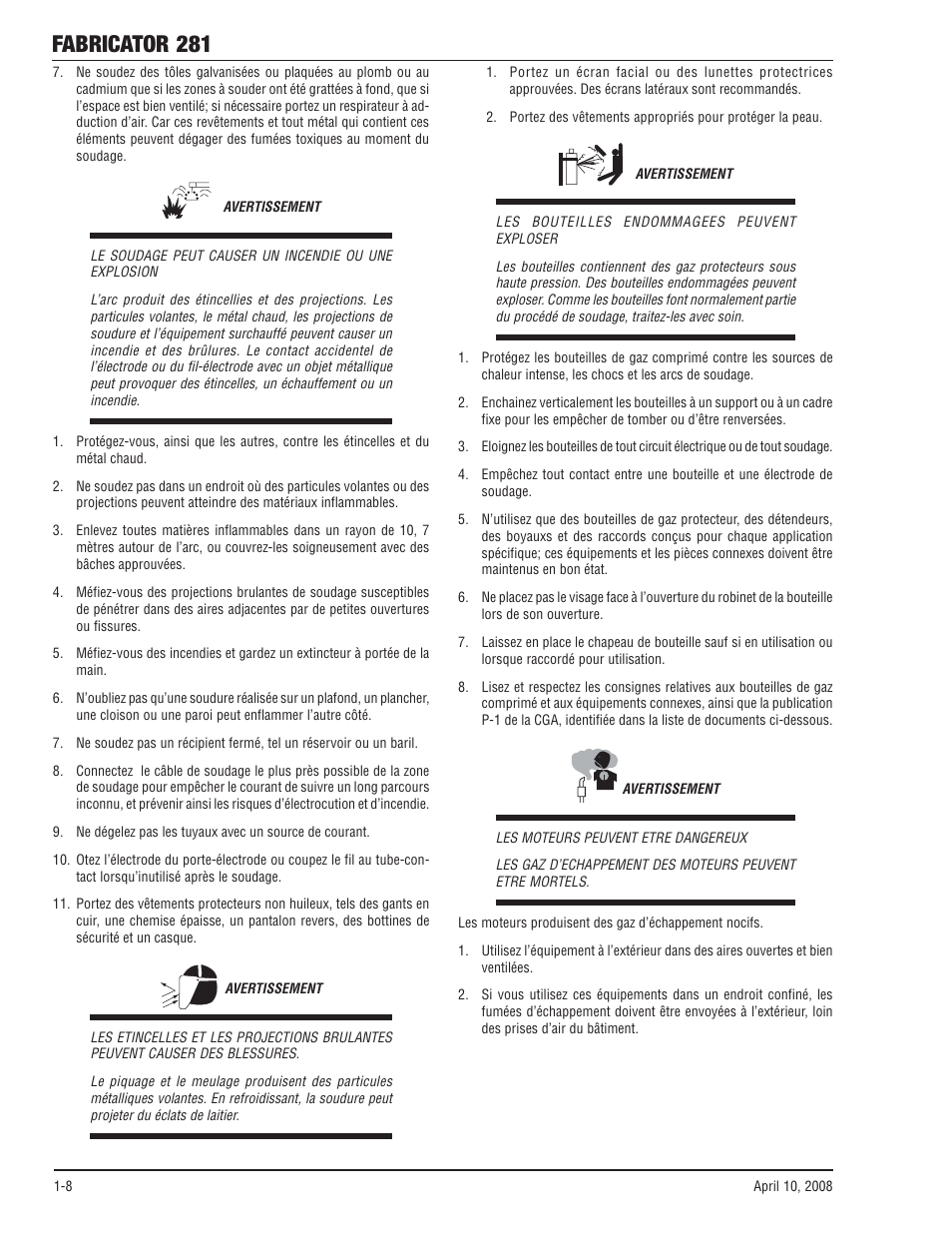 Fabricator 281 | Tweco 281 Thermal Arc Fabricator User Manual | Page 14 / 76