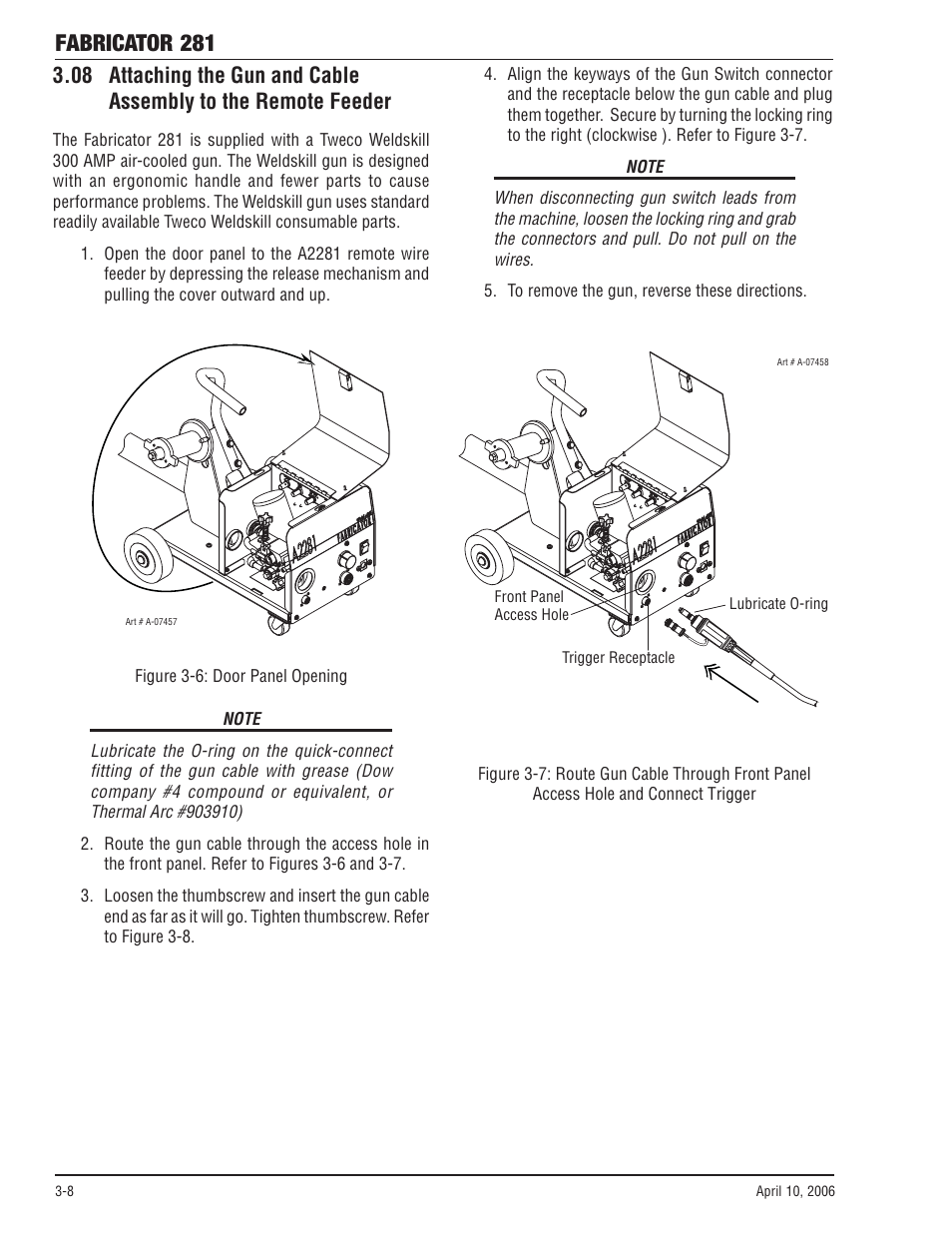 Fabricator 281 | Tweco 281 Thermal Arc Fabricator User Manual | Page 30 / 76