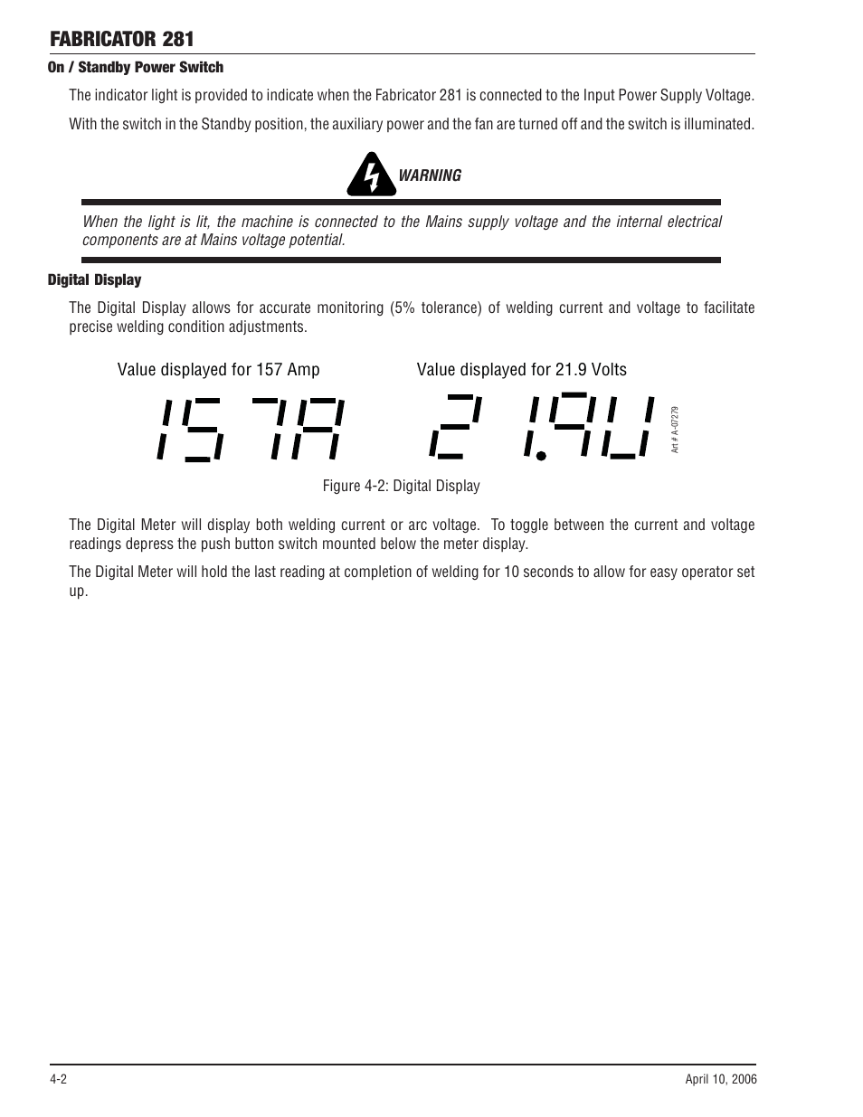Fabricator 281 | Tweco 281 Thermal Arc Fabricator User Manual | Page 40 / 76