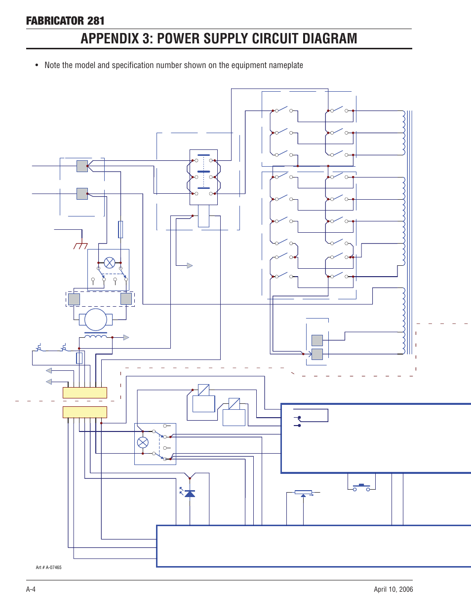 Appendix 3: power supply circuit diagram, Pcb 3, Fabricator 281 | Tweco 281 Thermal Arc Fabricator User Manual | Page 70 / 76