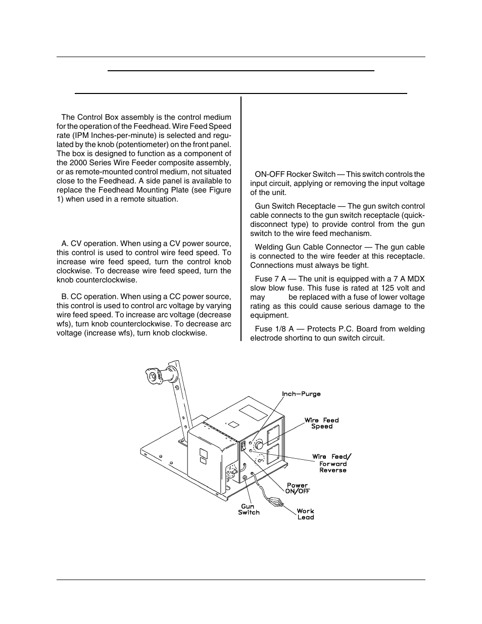 Controls and connections | Tweco 2460 Heavy Duty CC CV Control Wire Feeder User Manual | Page 25 / 58