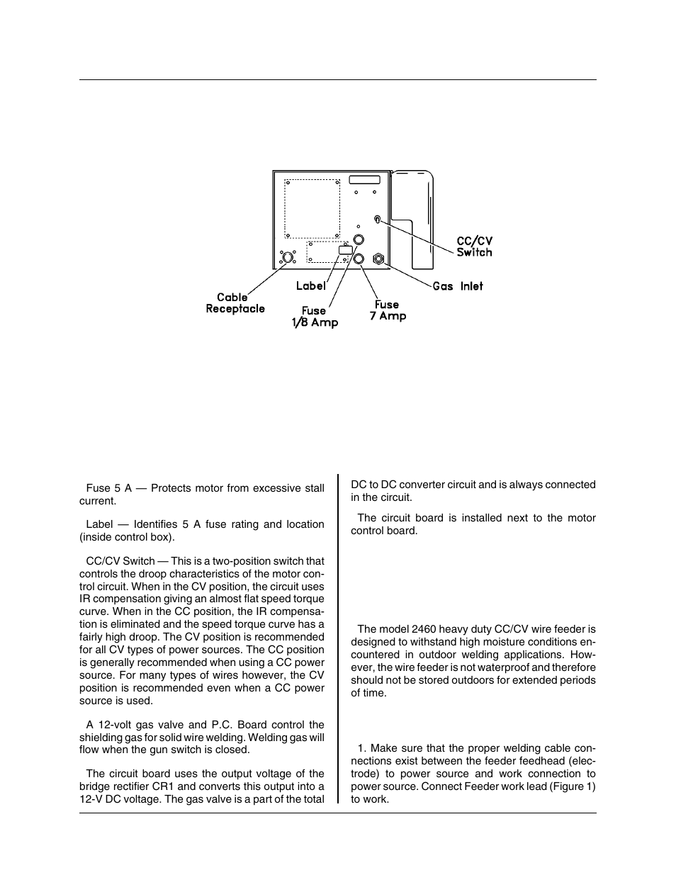 Installation | Tweco 2460 Heavy Duty CC CV Control Wire Feeder User Manual | Page 26 / 58