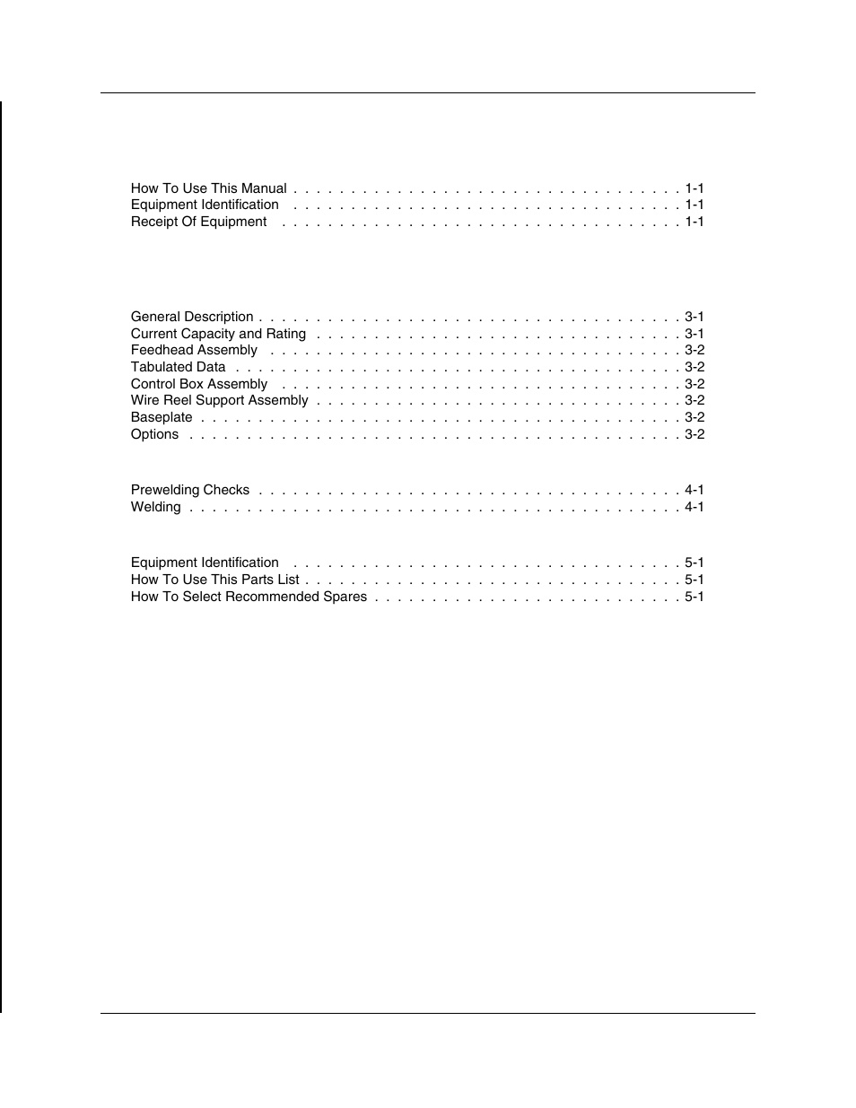 Tweco 2460 Heavy Duty CC CV Control Wire Feeder User Manual | Page 3 / 58