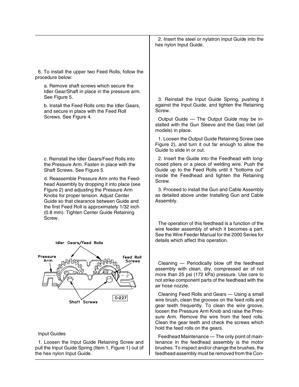 Operation, Maintenance | Tweco 2460 Heavy Duty CC CV Control Wire Feeder User Manual | Page 34 / 58