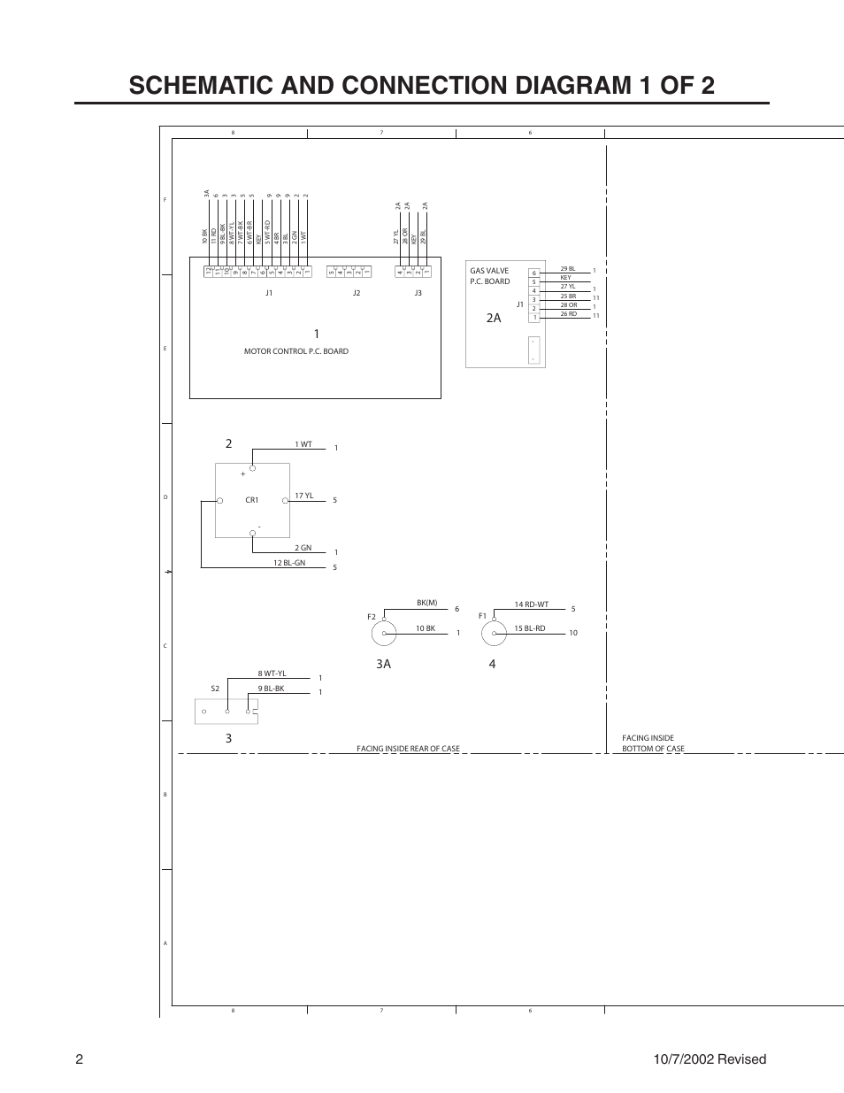 Schematic and connection diagram 1 of 2 | Tweco 2460 Heavy Duty CC CV Control Wire Feeder User Manual | Page 54 / 58