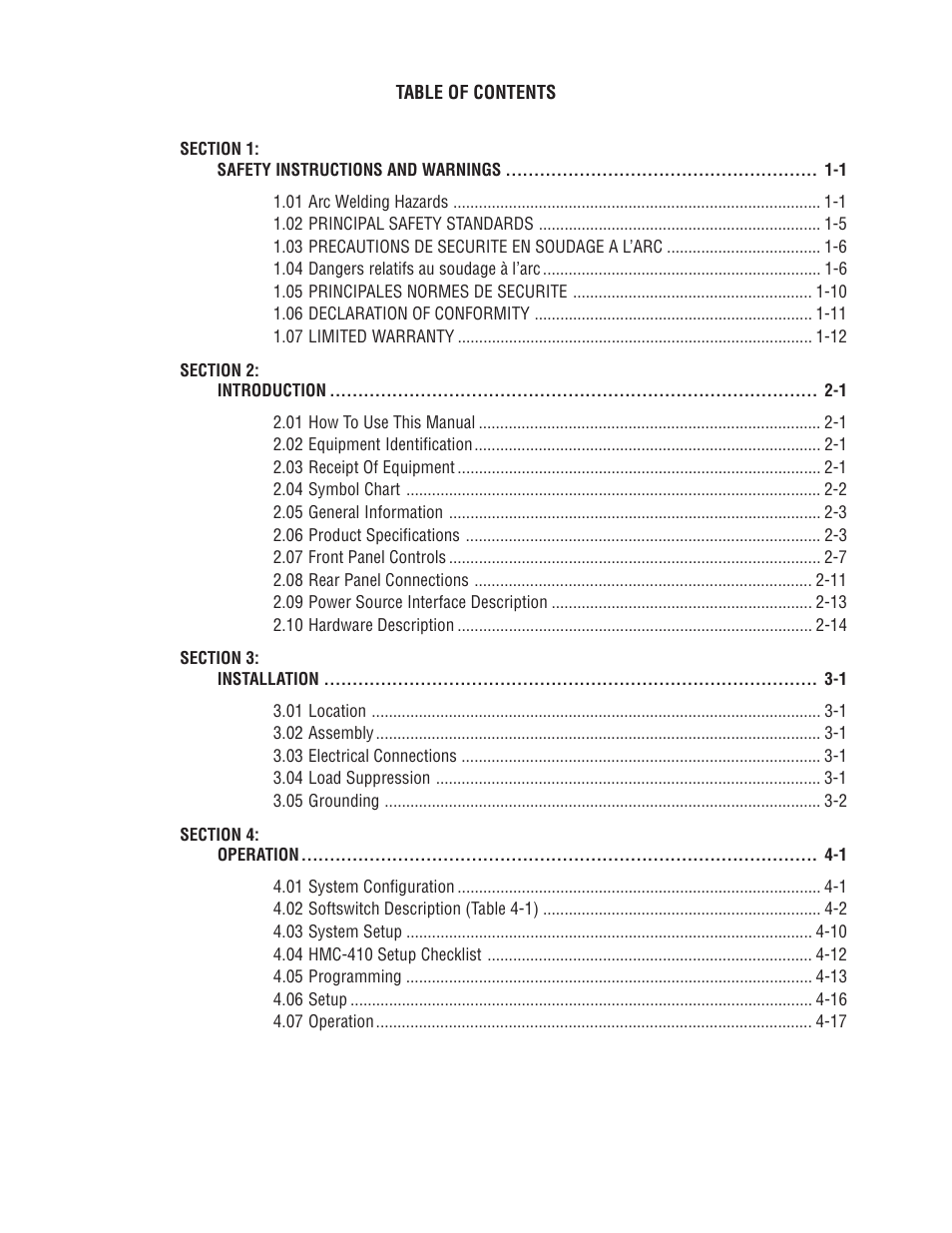 Tweco HMC-410 User Manual | Page 4 / 104