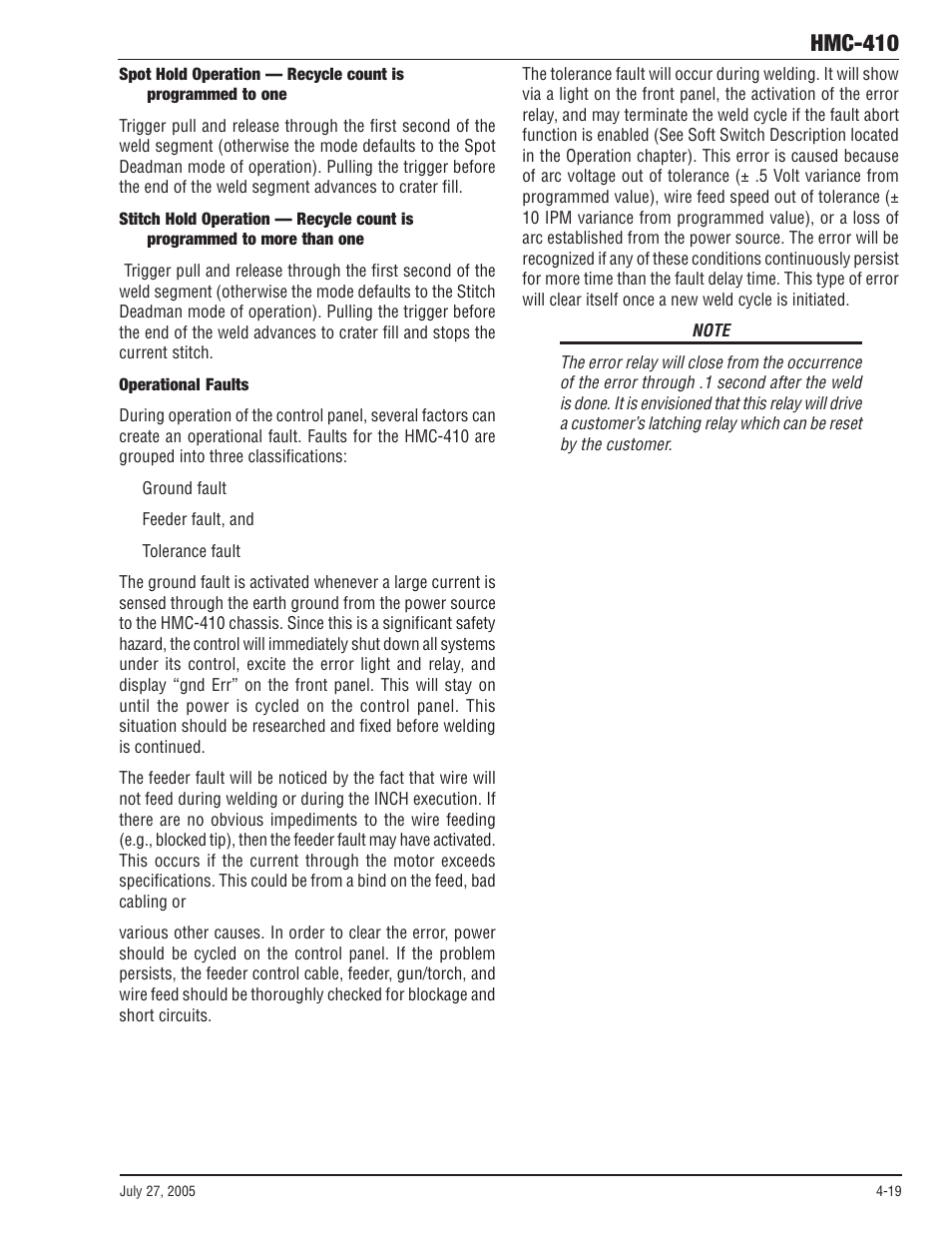 Hmc-410 | Tweco HMC-410 User Manual | Page 61 / 104