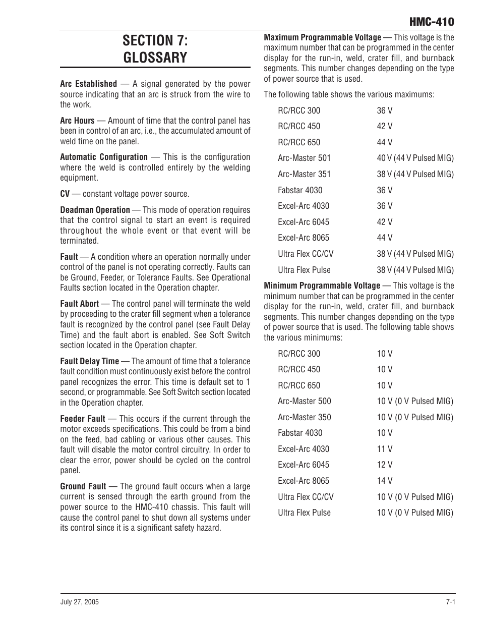 Section 8: parts list, 01 equipment identification, 02 how to use this parts list | Section 8, Parts list -1, Hmc-410 | Tweco HMC-410 User Manual | Page 81 / 104