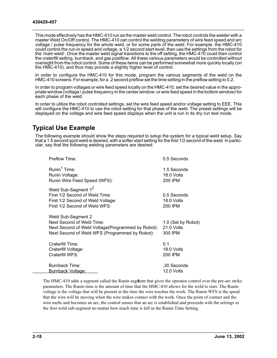 Typical use example | Tweco HMC-410 Robotic Interface Kit User Manual | Page 24 / 30