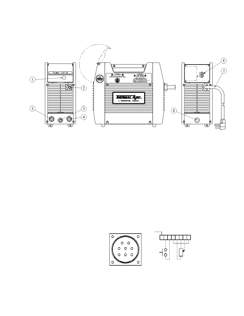 0 operator controls, 01 pro-wave 185tsw controls | Tweco 185TSW DC CC User Manual | Page 23 / 59