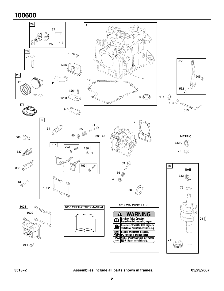 Briggs & Stratton 100600 User Manual | Page 2 / 12