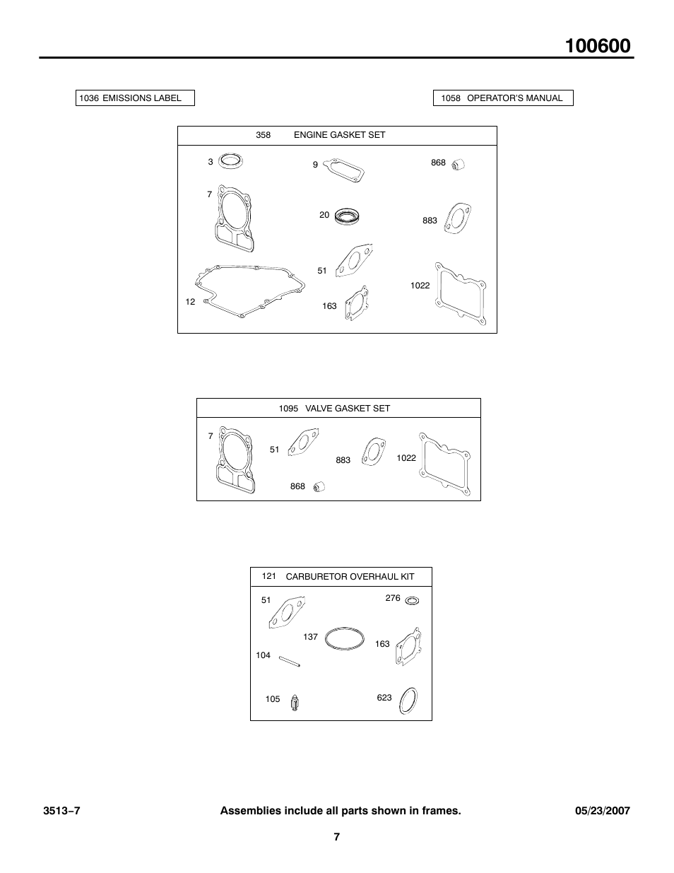 Briggs & Stratton 100600 User Manual | Page 7 / 12
