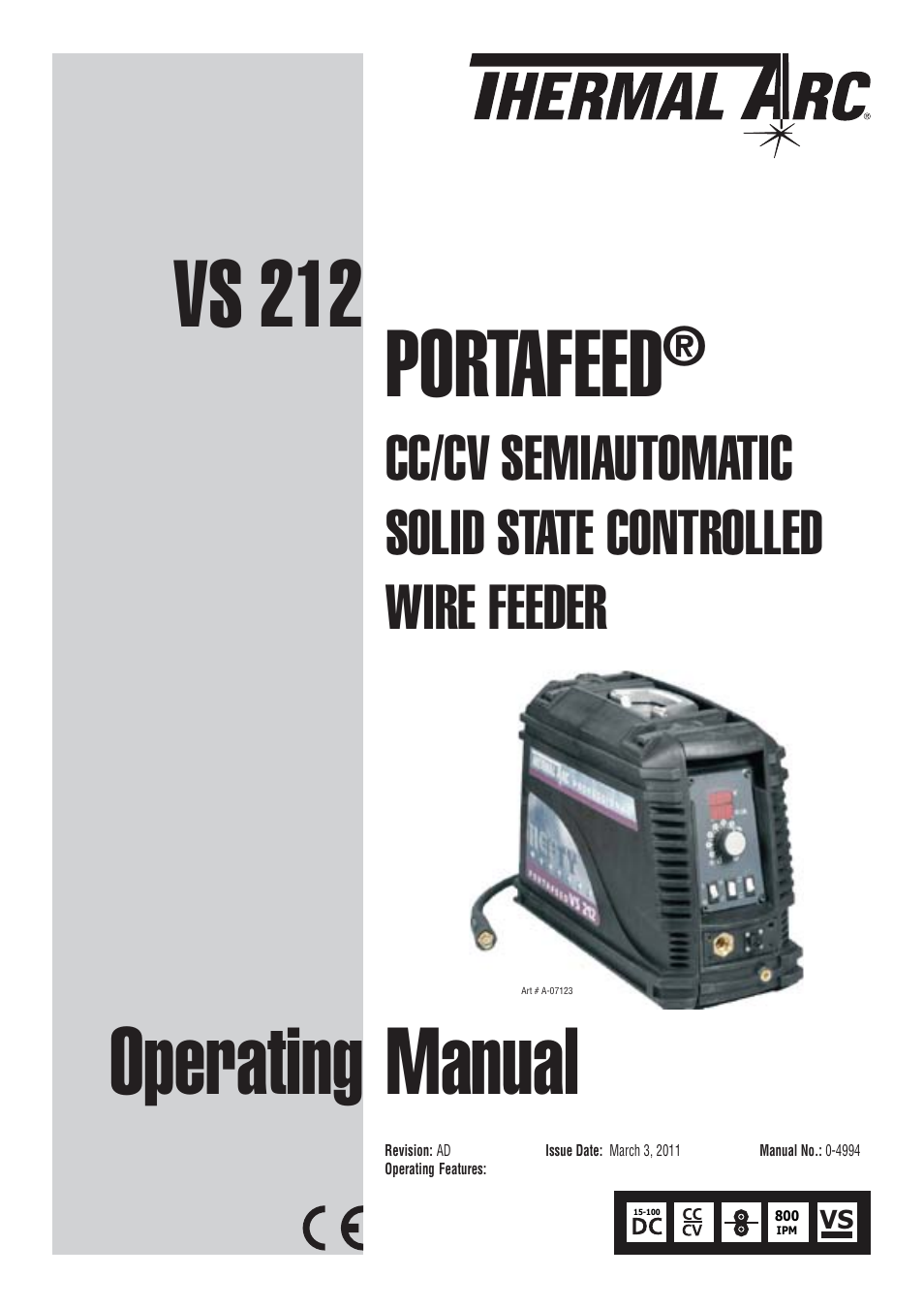 Tweco VS 212 PortaFeed User Manual | 54 pages