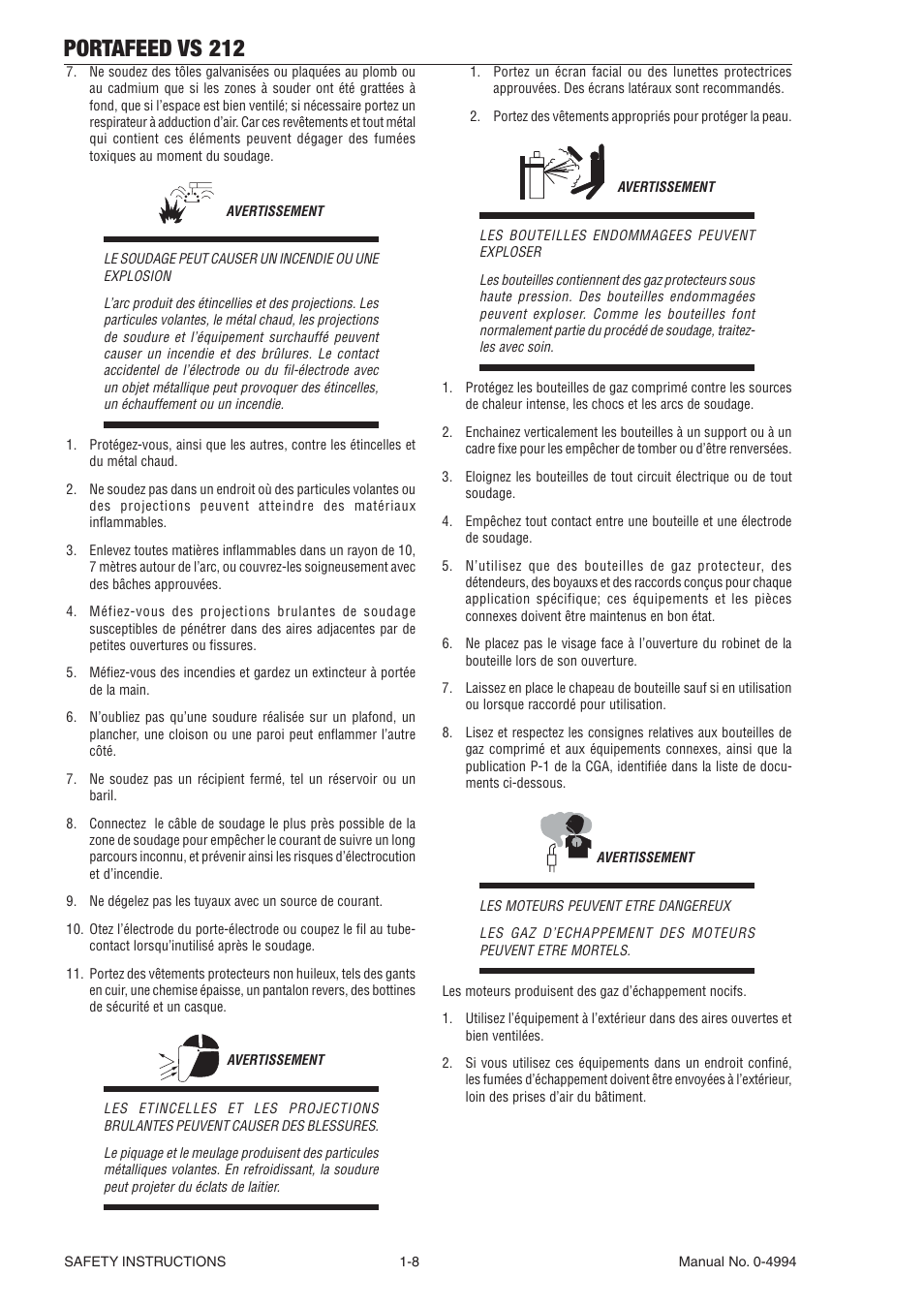 Portafeed vs 212 | Tweco VS 212 PortaFeed User Manual | Page 14 / 54