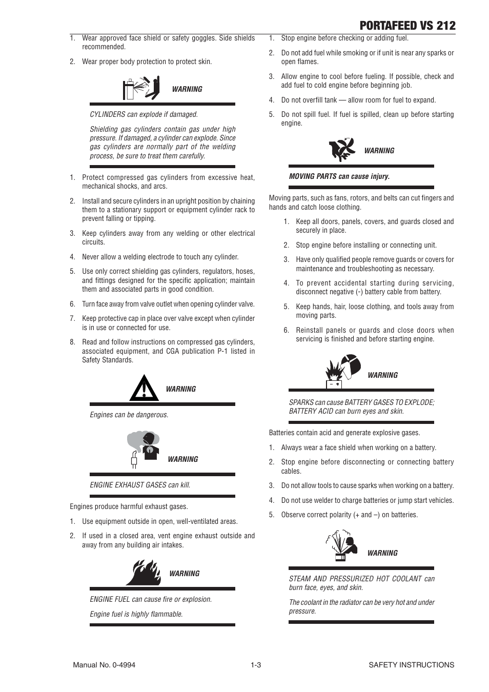 Portafeed vs 212 | Tweco VS 212 PortaFeed User Manual | Page 9 / 54