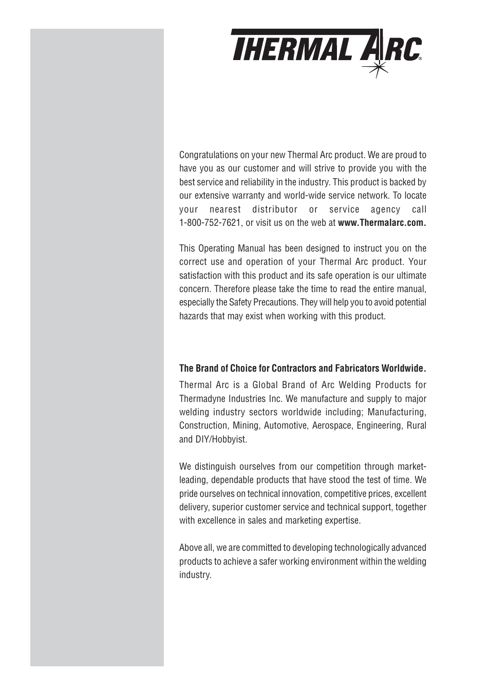 We appreciate your business, You are in good company | Tweco 500SP PowerMaster User Manual | Page 2 / 70