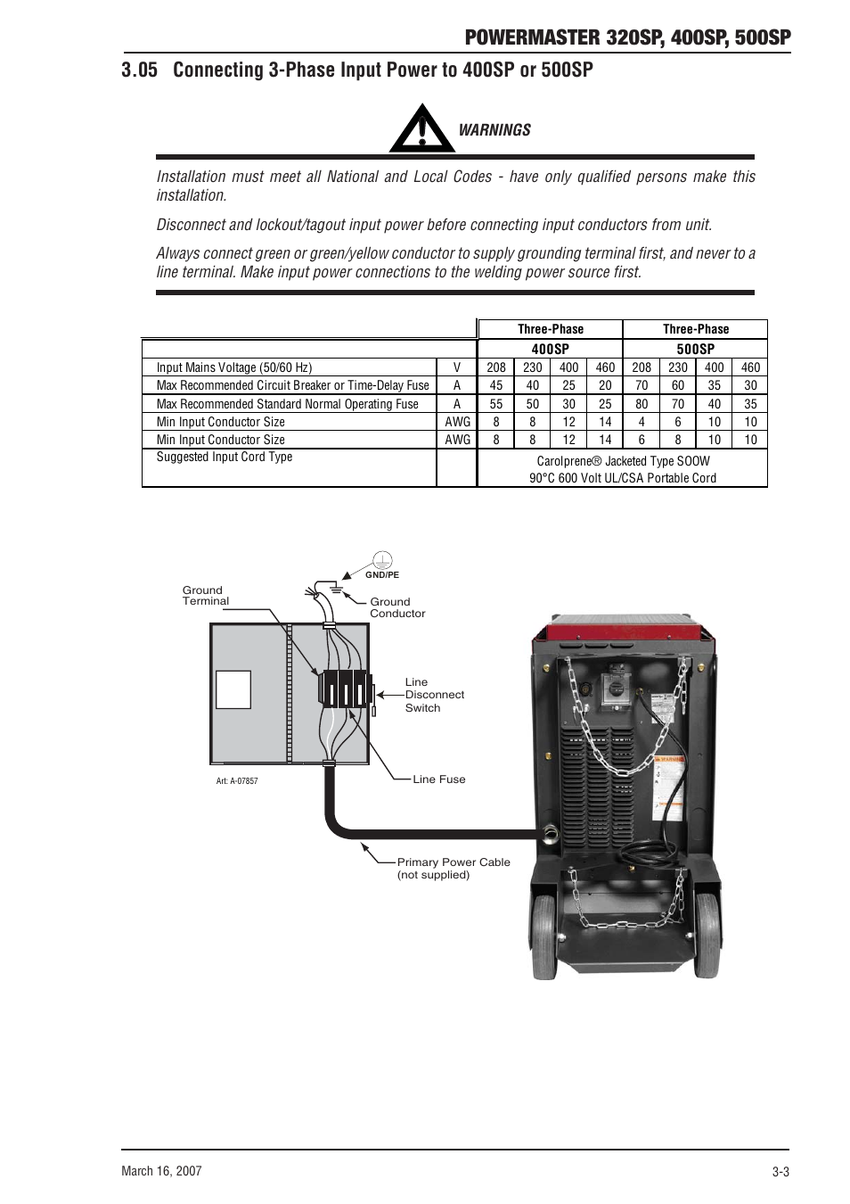 Tweco 500SP PowerMaster User Manual | Page 29 / 70