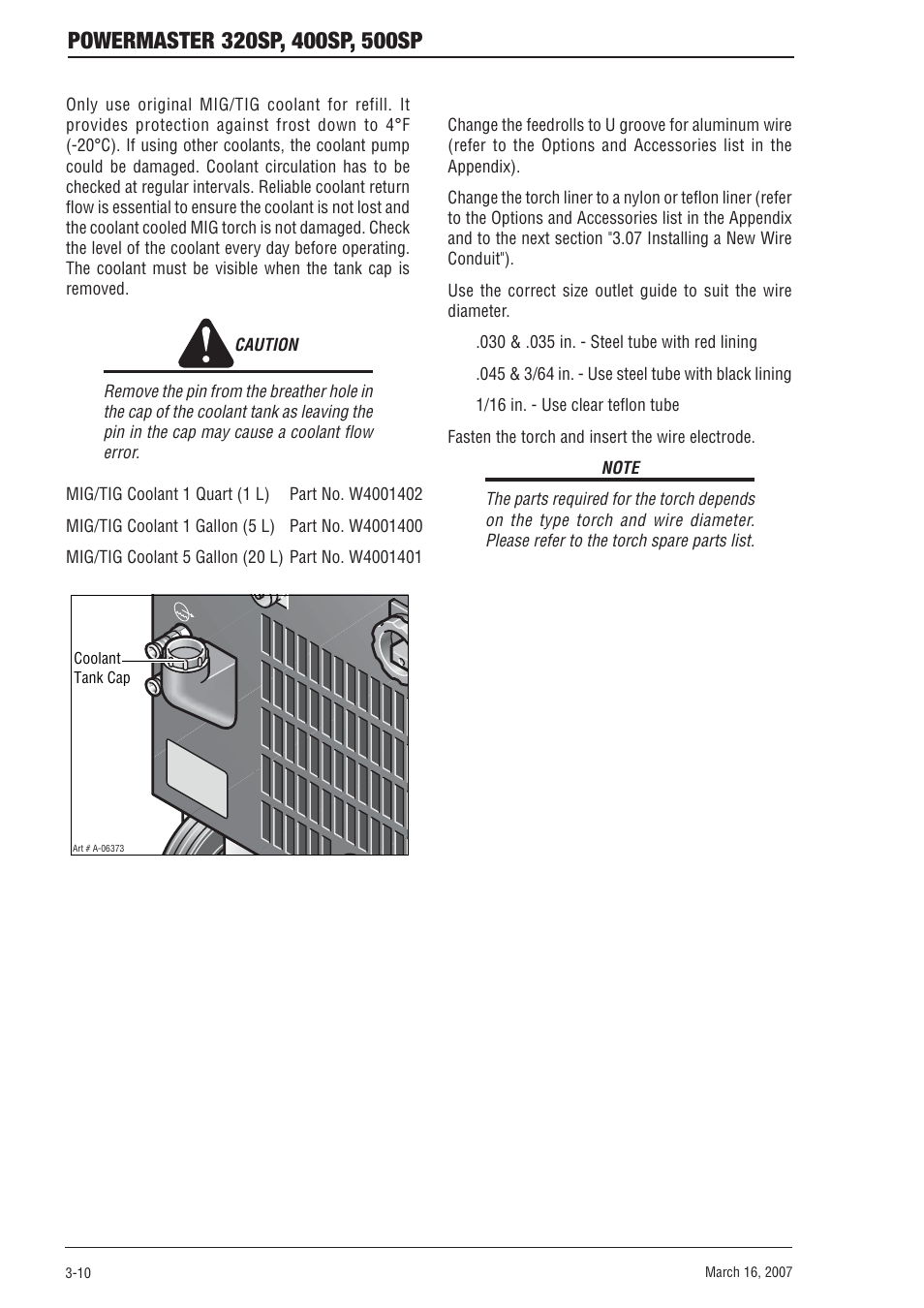 Tweco 500SP PowerMaster User Manual | Page 36 / 70