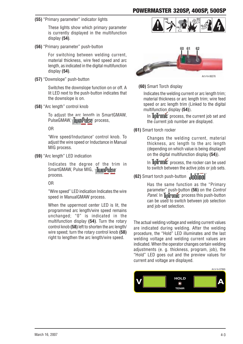 Tweco 500SP PowerMaster User Manual | Page 41 / 70