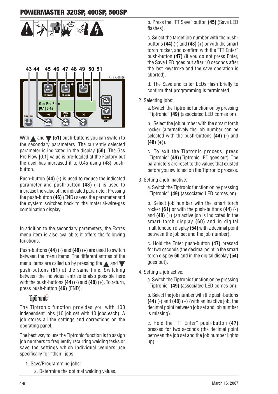 Tweco 500SP PowerMaster User Manual | Page 44 / 70