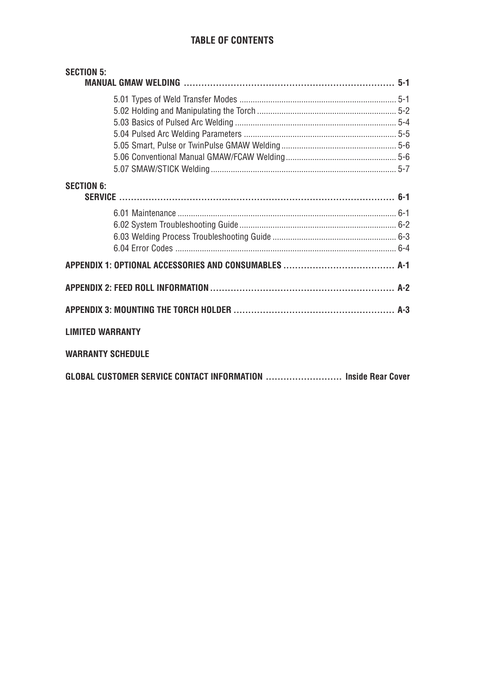Tweco 500SP PowerMaster User Manual | Page 5 / 70