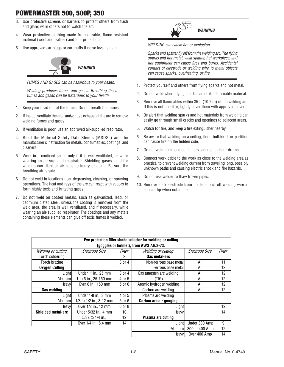 Tweco 500P PowerMaster User Manual | Page 8 / 70