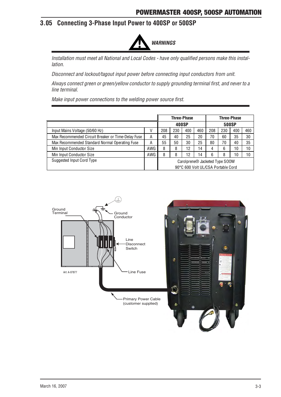 Tweco 500SP PowerMaster Automation User Manual | Page 27 / 80