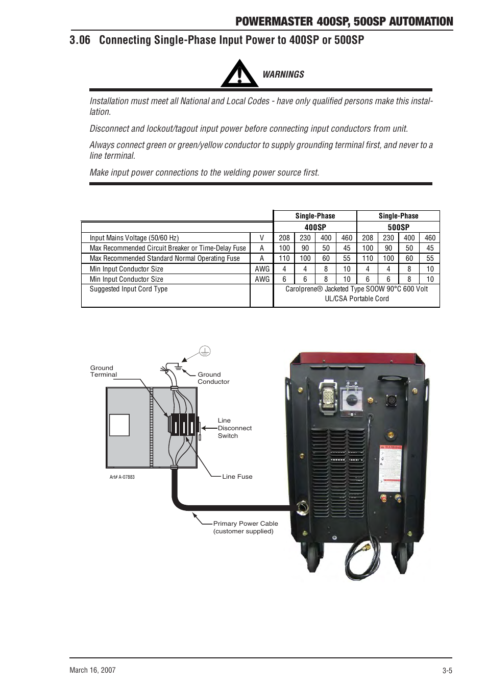 Tweco 500SP PowerMaster Automation User Manual | Page 29 / 80