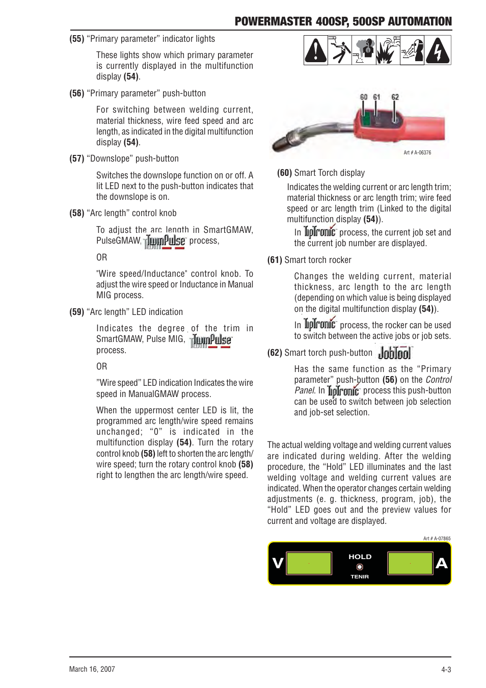Tweco 500SP PowerMaster Automation User Manual | Page 39 / 80