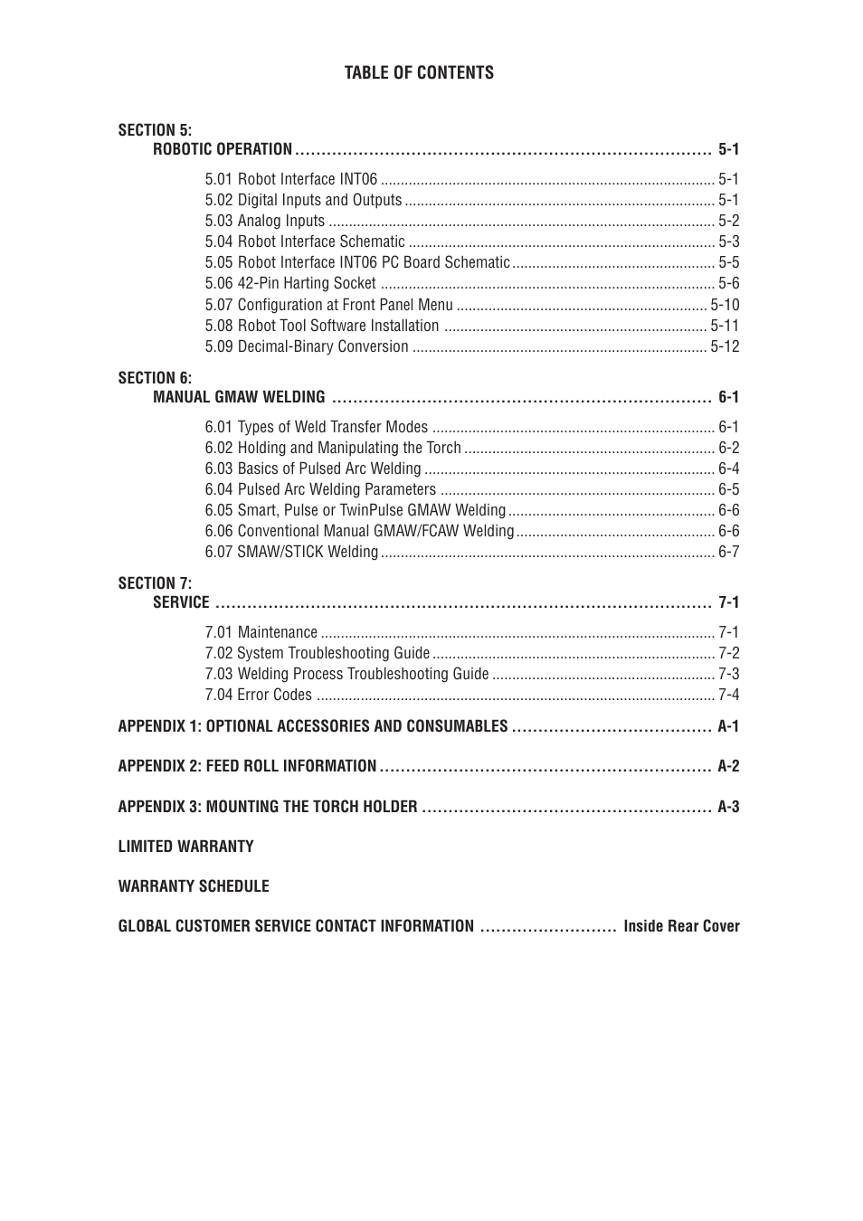 Tweco 500SP PowerMaster Automation User Manual | Page 5 / 80