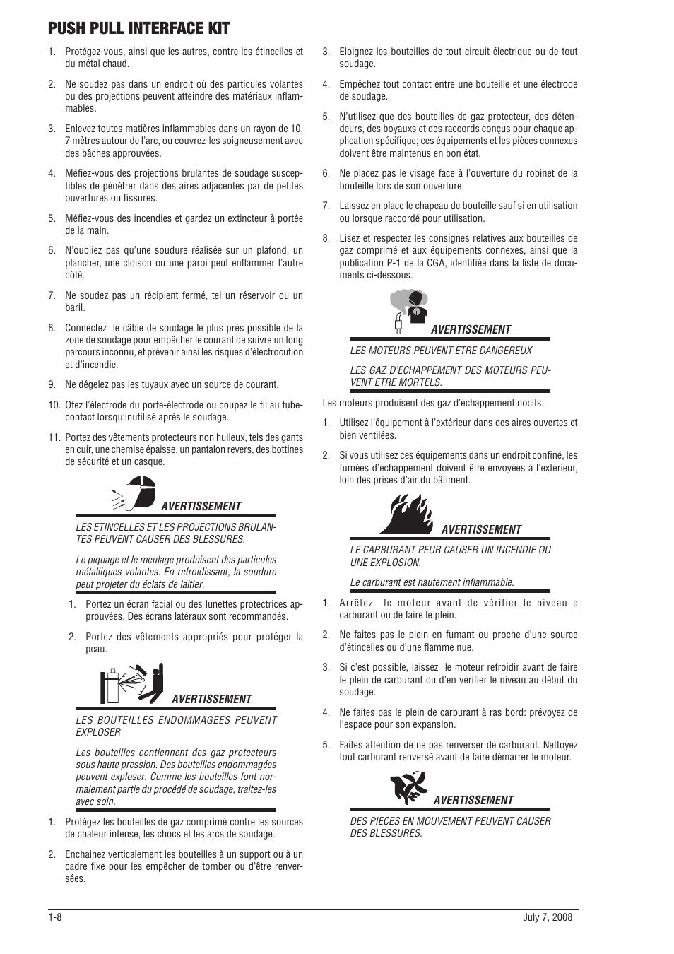 Push pull interface kit | Tweco SP SERIE PowerMaster User Manual | Page 12 / 32