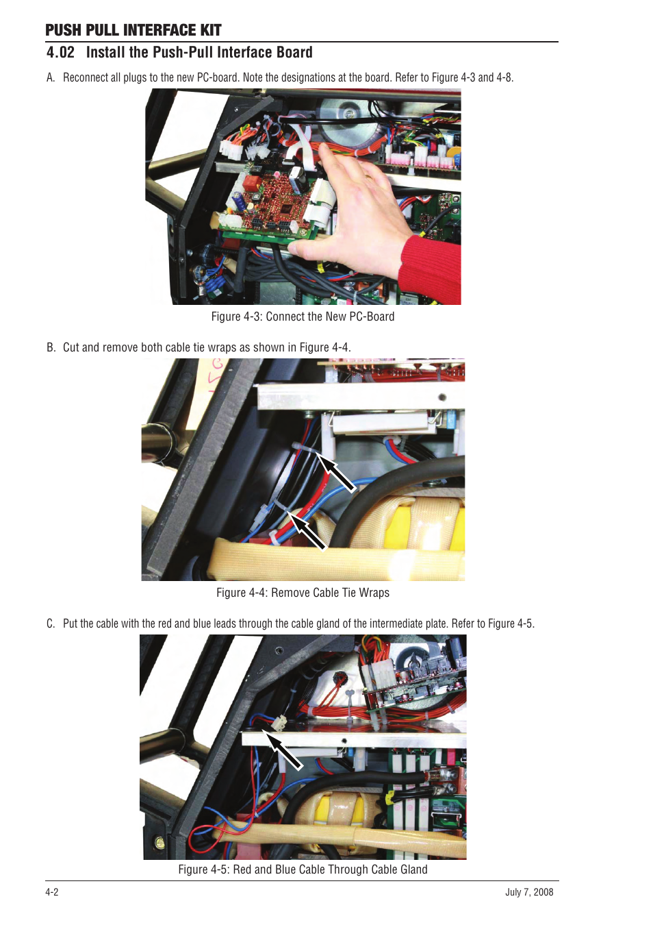 02 install the push-pull interface board, 02 install the push-pull interface board -2, Push pull interface kit | Tweco SP SERIE PowerMaster User Manual | Page 24 / 32