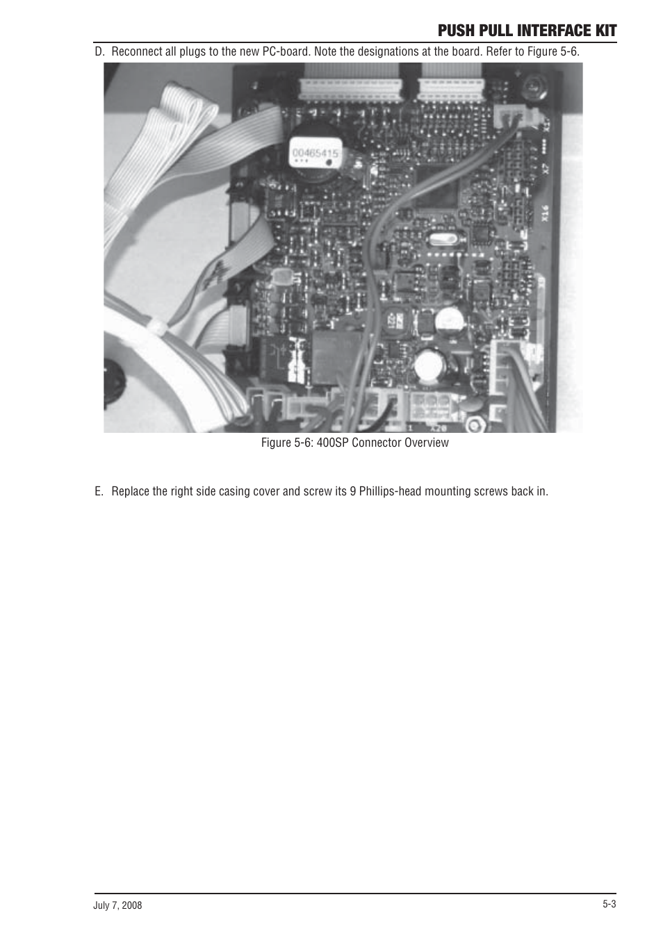 Push pull interface kit | Tweco SP SERIE PowerMaster User Manual | Page 29 / 32