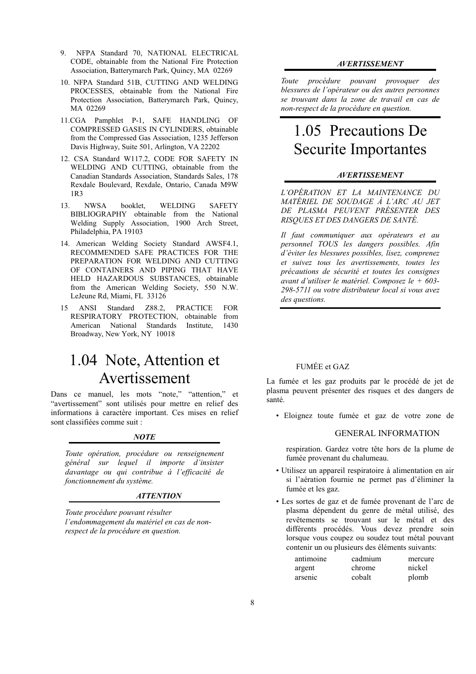 05 precautions de securite importantes | Tweco Raider 10,000 Pro User Manual | Page 8 / 34