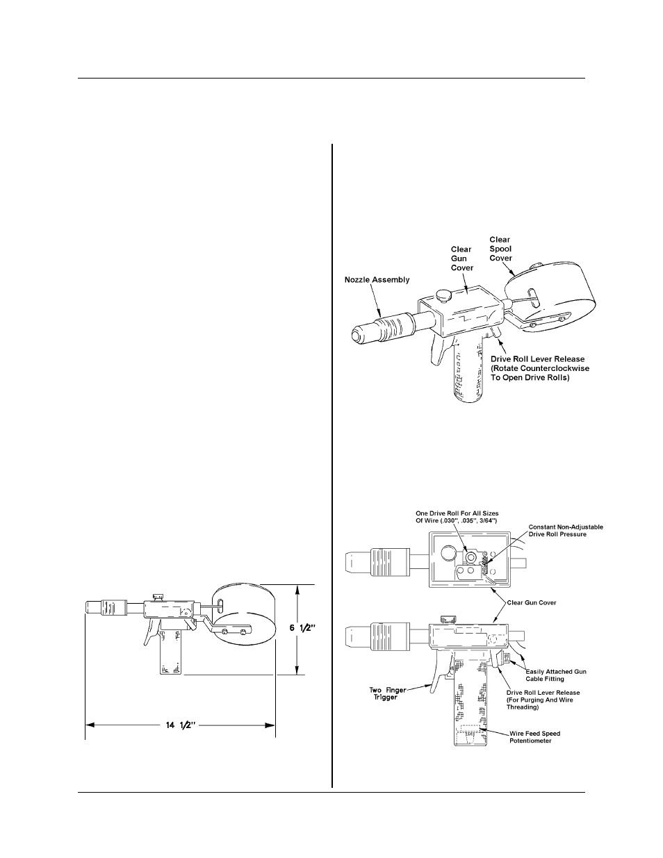 Description of equipment, General, Product specifications | Spool gun components | Tweco SP 2001 Spool Gun User Manual | Page 13 / 30