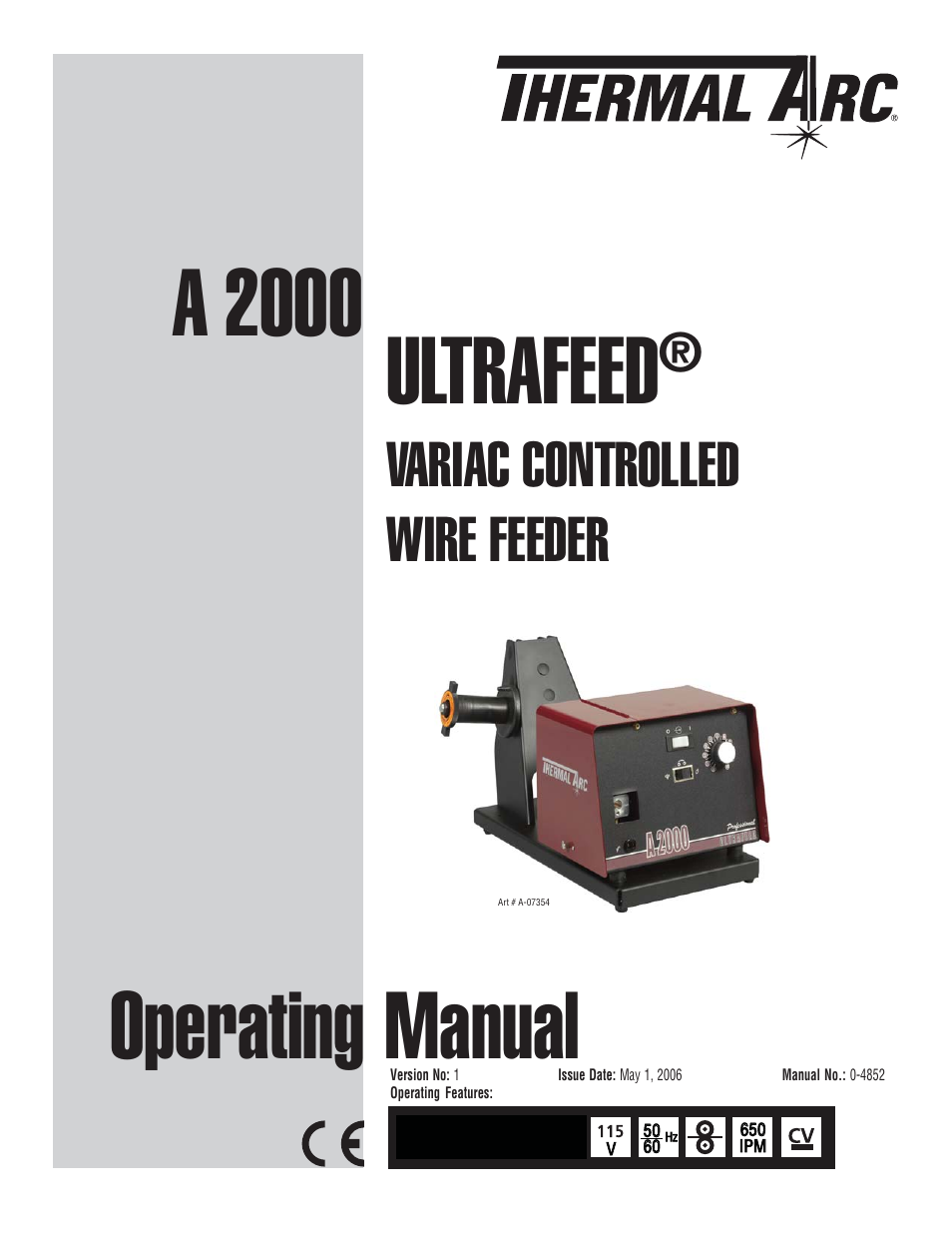 Tweco A 2000 Ultra-Feed User Manual | 44 pages