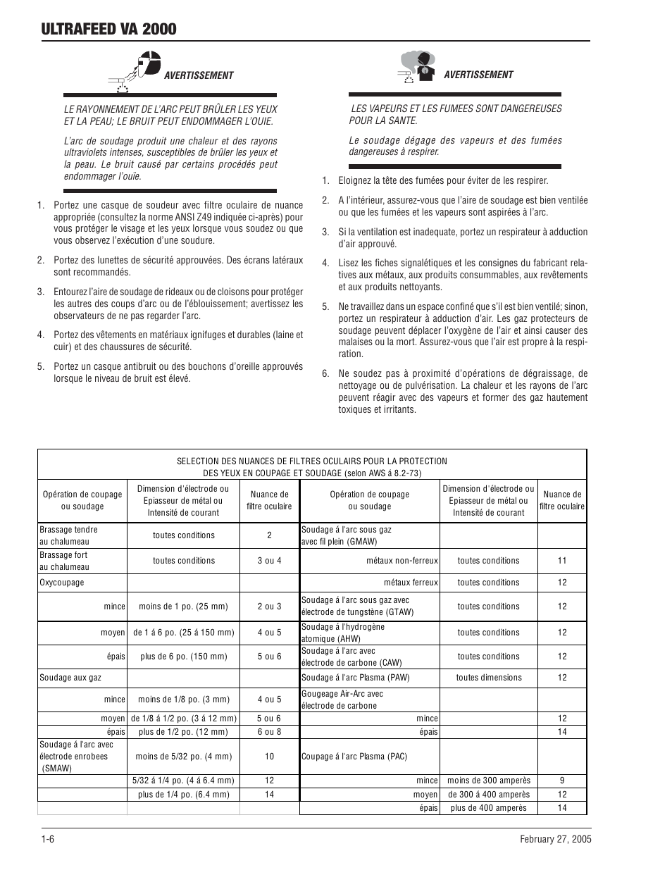 Ultrafeed va 2000 | Tweco VA 2000 Ultra-Feed User Manual | Page 12 / 50