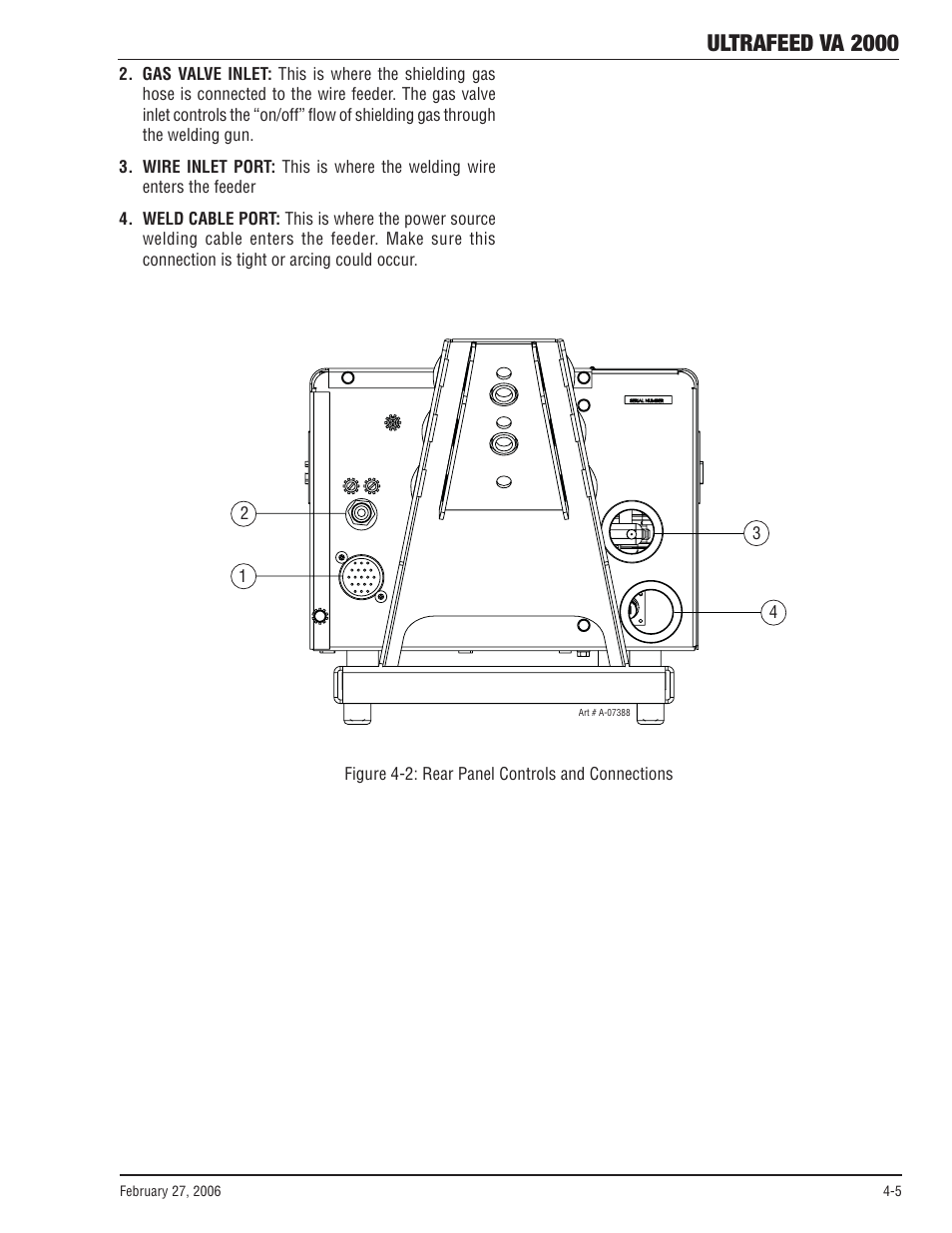 Ultrafeed va 2000 | Tweco VA 2000 Ultra-Feed User Manual | Page 31 / 50