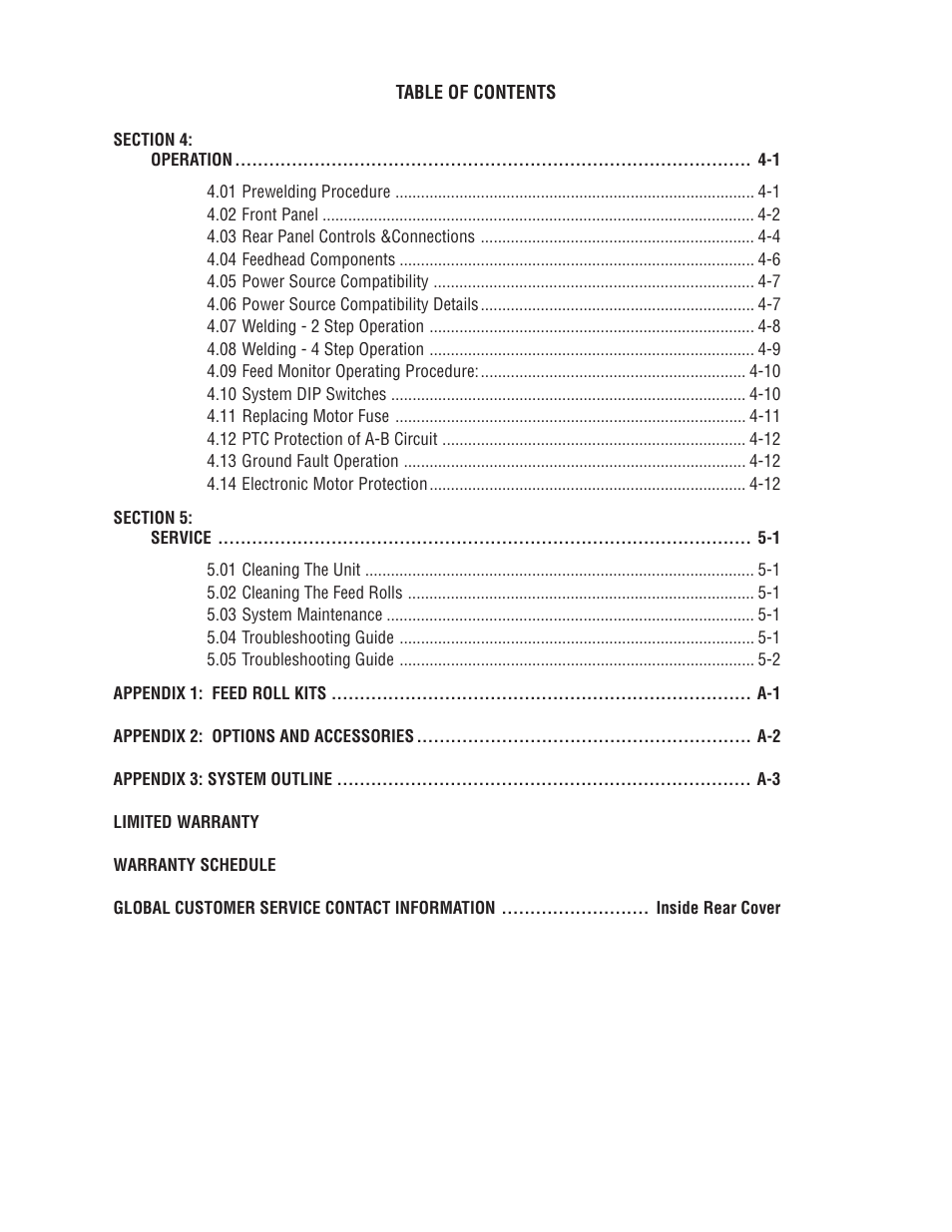 Tweco VA 2000 Ultra-Feed User Manual | Page 5 / 50