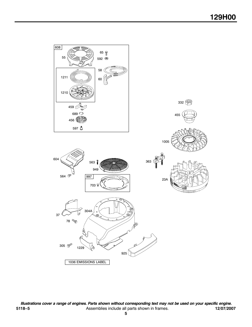 Briggs & Stratton 129H00 User Manual | Page 5 / 10
