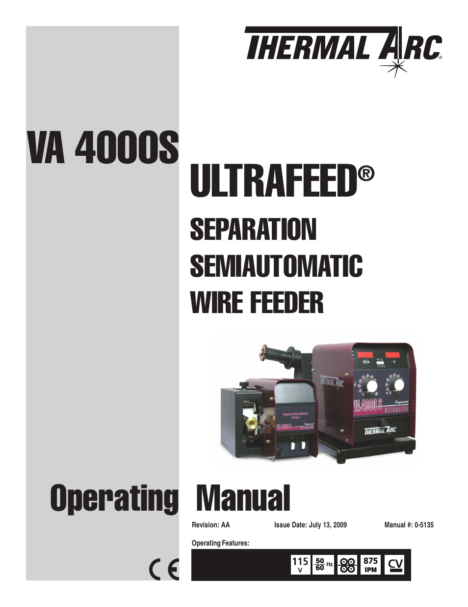 Tweco VA 4000S Ultra-Feed User Manual | 58 pages