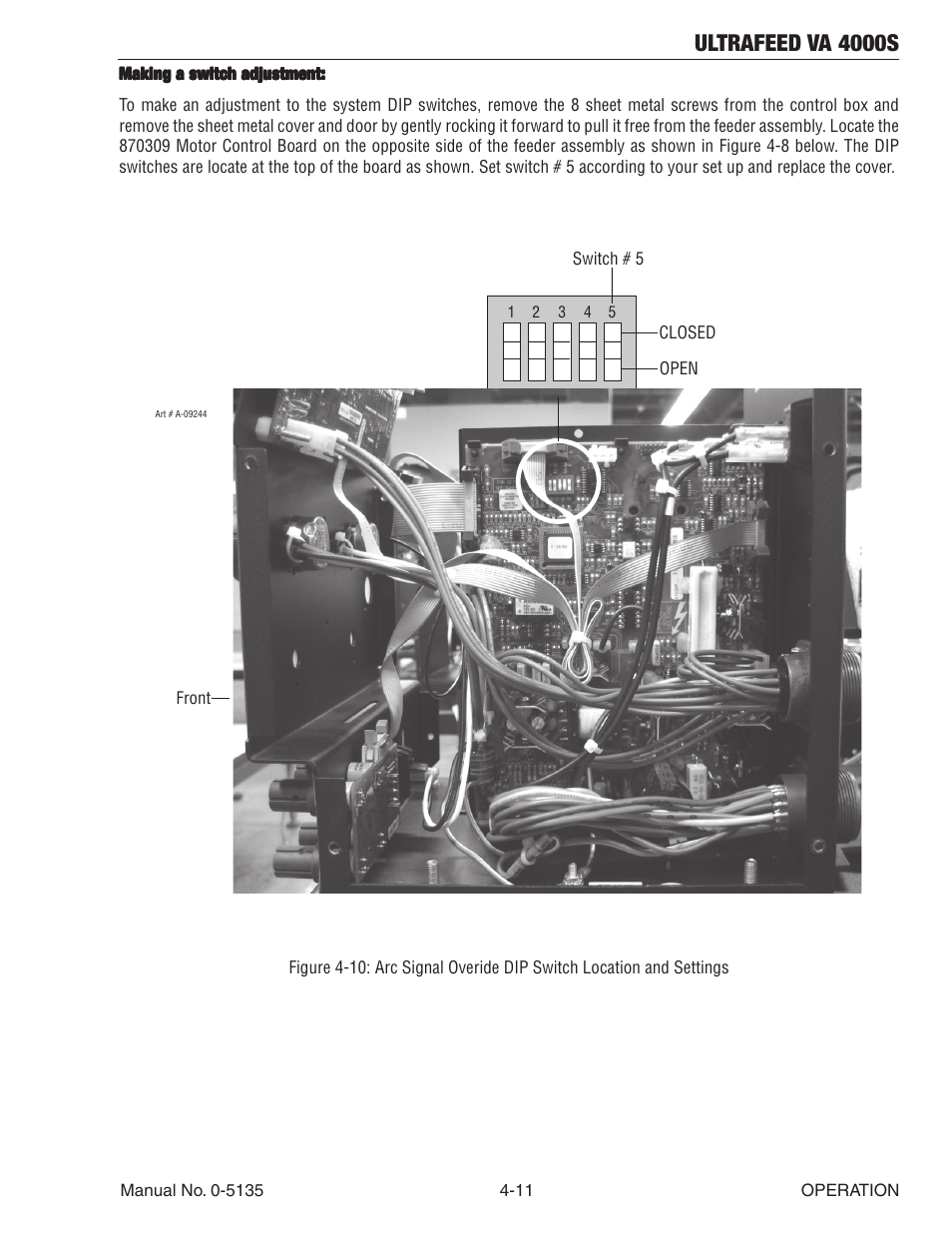 Ultrafeed va 4000s | Tweco VA 4000S Ultra-Feed User Manual | Page 37 / 58